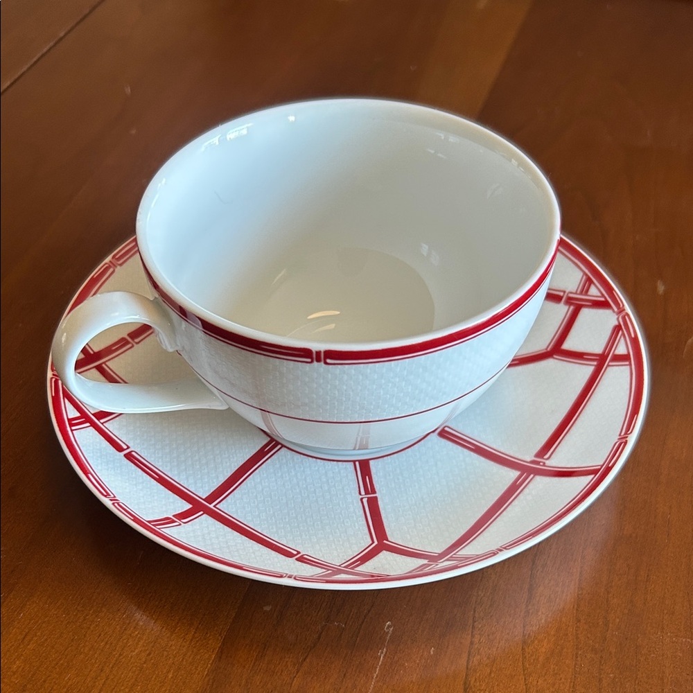 Ralph Lauren Red Pagoda Teacup Set